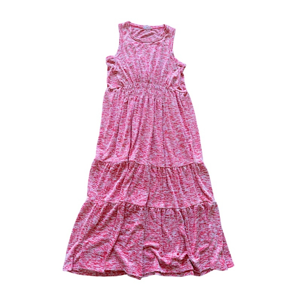 LOFT Lou & Grey Coral Flecked Tiered Sleeveless Maxi Dress